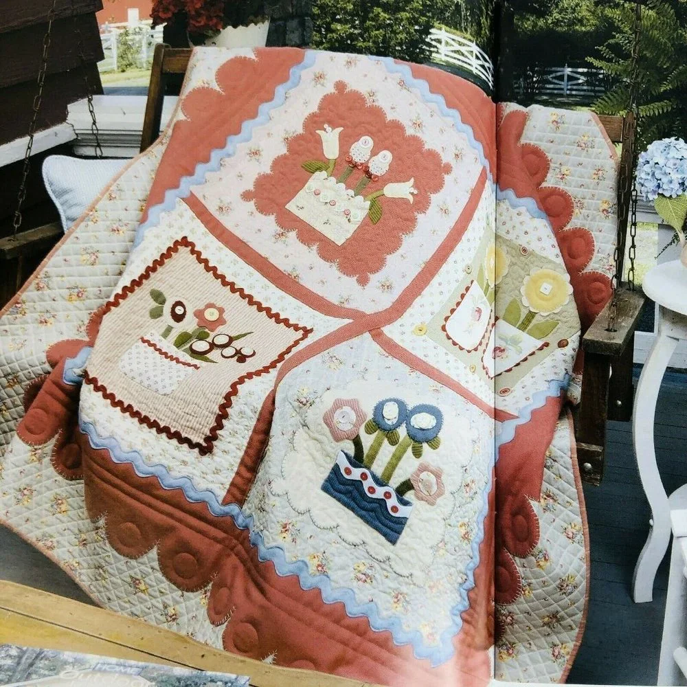 Passion For Posies‎ 4 Cottage Garden Floral Quilt Patterns By Laurie Bird PB
